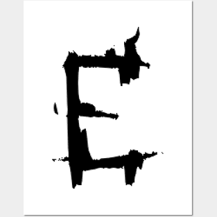 Dark and Gritty Letter E from the alphabet Posters and Art